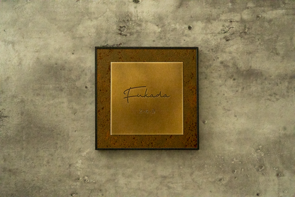 イタリア製　真鍮製フレーム Brass frame 150×150mm(Fukuda) – ミッドセンチュリー表札 MICS(ミクス)