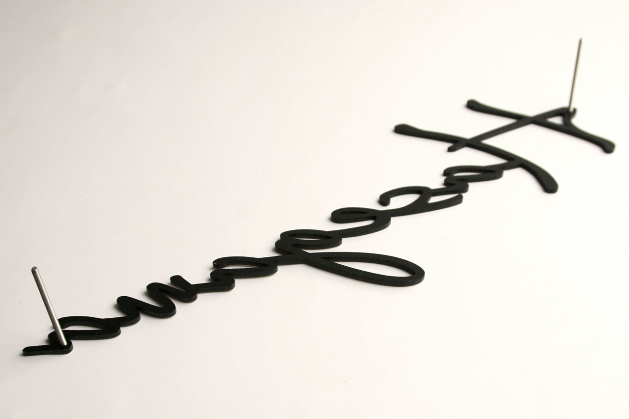 Luxe Script 340×100mm(Hasegawa) – ミッドセンチュリー表札 MICS(ミクス)
